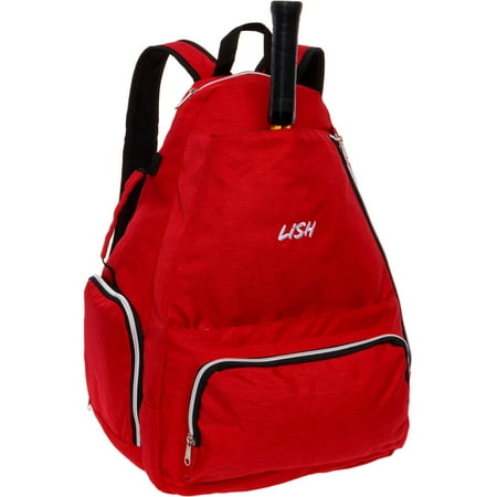 LISH Game Point Tennis Backpack w/ Shoe Compartment - Racket Holder Equipment Bag for Tennis, Racquetball, Squash