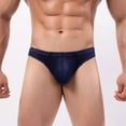 thumbnail image 4 of Aayomet Men's Bikini Brief Men's Underwear Fashion Low Rise Trend Sharp And Interesting Double Ding Pants,Navy X-Large, 4 of 5