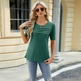 thumbnail image 4 of Zoeecloth Women's Summer T-Shirts Tees Casual Short Sleeve T-Shirts Neck Top Solid Color Loose T-Shirt Woman S-XXL, 4 of 8
