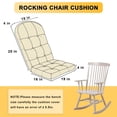 thumbnail image 3 of Chair Cushion High Back, Waterproof Outdoor Patio Seat Cushion, Non-Slip Secure Straps, Thick Comfortable Foam, Fade Resistant for Rocking Chairs, Porch, Gliders, Indoor and Outdoor Use Khaki, 3 of 5