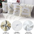 thumbnail image 5 of Christmas Decorations Throw Pillow Covers, Set of 4 Throw Pillow Cases with Holiday Decor, 18x18inch, White, 5 of 7