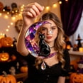 thumbnail image 6 of OJSFQUFP Stained Acrylic Glass Window Hanging Halloween Decoration Orange Pumpkin Vine Leaves Suncatcher for Door Garden Sun Catchers Gothic Decor Scary Gifts, 6 of 8