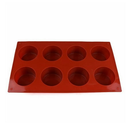 

Cake Mold Soap Mold Round 8 Holes Silicone Mould Bakeware For Candy Chocolate