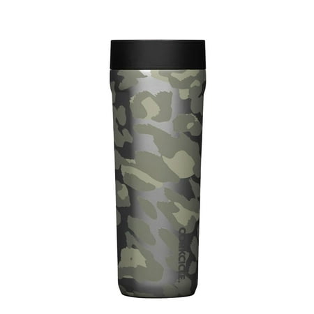 Corkcicle Commuter Cup 17 Ounce Insulated Travel Mug, Snow Leopard