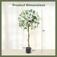 thumbnail image 3 of Gymax Arbre d'Azalée Artificiel de 53 Pieds' Plante Florale Factice avec Fleurs d'Azalée Rouges Pot de Pépinière, 3 of 10