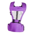 thumbnail image 3 of Portabebés con taburete de cintura, doble uso, buena fijación, color morado, multifuncional, para viajes, exteriores y hogar., 3 of 12