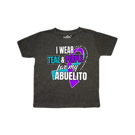

Inktastic Suicide Prevention I Wear Teal and Purple for My Abuelito Gift Toddler Boy or Toddler Girl T-Shirt