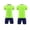 Green-A, variant on Color Block Camouflage Print Soccer Training Set V-Neck Short Sleeve Top with Elastic Waist Shorts Quick Dry Athletic Uniform, for 5-15Y