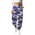 thumbnail image 2 of Lnmiateer Cozy Fleece Jogger Pants for Women High Rise Drawstring Waist Barrel Leg Pockets Street Daily Winter Warm Casual Wear, 2 of 9