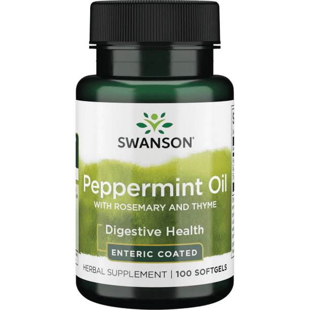 Swanson Peppermint Oil with Rosemary and Thyme Enteric Coated 100 Softgels.