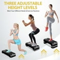 thumbnail image 6 of ZenSports 27" Adjustable Workout Aerobic Stepper PP Non-Slip Exercise Platform Home Gym Cardio Fitness W/4 Risers, Gray, 6 of 9
