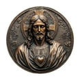 thumbnail image 2 of Zhourta Aluminum Jesus Wall Plaque 7.87Inch Diameter Craft Ornament for Holiday Home Decor and Spiritual Gift Giving, 2 of 5