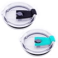 thumbnail image 1 of Couvercles de Remplacement pour Gobelet 20 OZ, (2 Pack) Couvercle Anti-Déversement et Résistant aux Éclaboussures pour Rambler, Ozark Trail, Rtic, Sans BPA & Compatible avec Paille, Noir+bleu, 1 of 6
