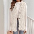 thumbnail image 6 of Enjoytime Womens Cardigan Solid Color Double Sided Sleeveless Button Down Jacket with Hooded Casual Warm Winter Coats 2025 Beige M, 6 of 8