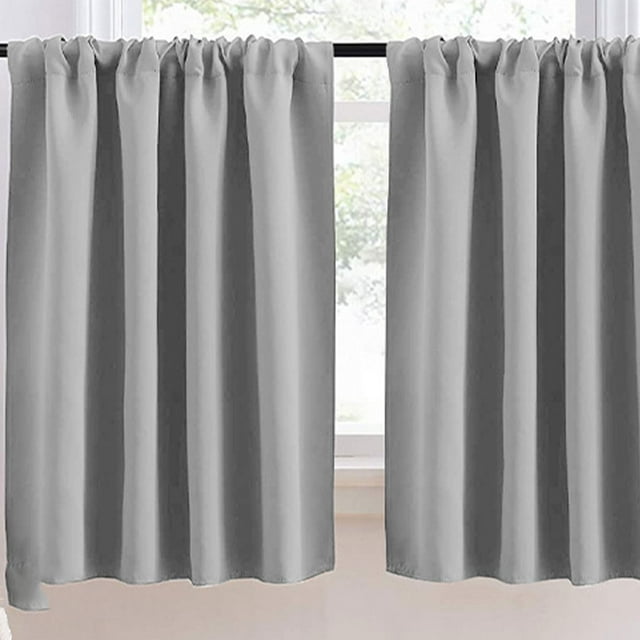 Home Window Half Curtain Bedroom Kitchen Bathroom Polyester Soft Short Drape Privacy Protection Decoration Furniture Accessory White