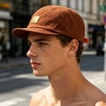 thumbnail image 4 of Quick-Dry 5-Panel Camp Cap for Women/Men, Lightweight Short Brim Hat with Soft Top - Retro Workwear Style Sun Visor for Hiking & Streetwear (1-Pack) Red One Size, 4 of 4