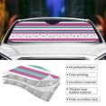 thumbnail image 5 of XMXY Car Sun Shade Windshield, Checkered Green Purple Stripe Automotive Front Window Sun Visor for Cars SUV Trucks, Small Size, 5 of 8