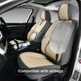 thumbnail image 6 of Premium 5-Seat Car Seat Covers Full Set, Waterproof Leather with Fixed Lumbar Support, Khaki Seat Covers, Airbag Safe, Non-slip Comfort Design, Universal Fit for Cars, Suvs and Trucks, 6 of 9