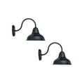 thumbnail image 3 of Project Source Barn light 2 -Pack 9.45-Inches H Matte Black Hardwired Outdoor Wall Light, 3 of 7