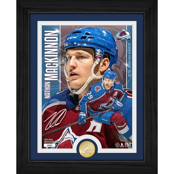 Highland Mint Nathan MacKinnon Colorado Avalanche Bronze Coin Photo Mint