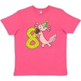 thumbnail image 3 of Inktastic 8th Birthday Axolotl with Ice Cream Youth T-Shirt, 3 of 5