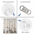 thumbnail image 5 of Spring White Floral Waterproof Fabric Shower Curtain,Watercolor Vintage Beige Flowers Waterproof Fabric Shower Curtain for Bathroom Curtains Bathtubs Shower Curtains with 12 Hooks Extra Long 72x84, 5 of 8