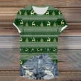 thumbnail image 4 of Drie Christmas Womens Crew Neck T Shirts Womens T Shirt Fall Tops Short Sleeve Fashion School Teachers Clothes 2025 Vacation Trendy Dark Green,XL, 4 of 6