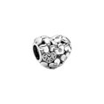 thumbnail image 3 of 925 Sterling Silver Heart Cluster Charm Bead for Bracelet Charms Bangle Pendant Jewelry, 3 of 4