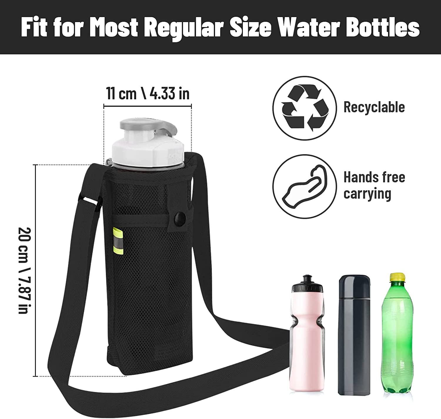 Handwoven Water Bottle Holder with Adjustable Strap – Traveling Traders  Bazaar