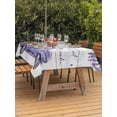 thumbnail image 3 of Outdoor Tablecloth with Umbrella Hole for Patio/Picnic/Party/Camping, Purple Floral Waterproof Table Cloth Rectangle Table Cover Washable, Spring Farmhouse Lavender Truck Wooden Gray (54"x 80"), 3 of 8