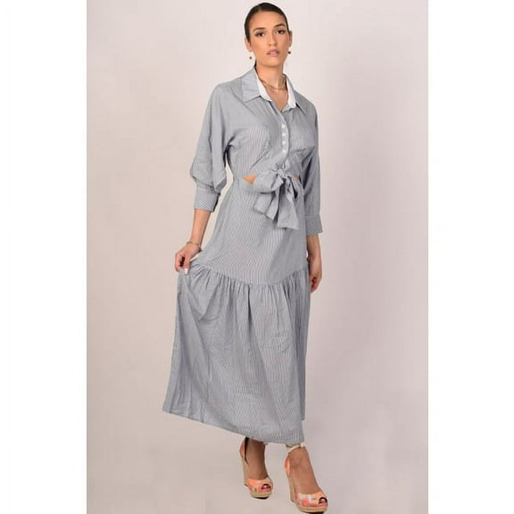 Marie Maxi Cutout Dress Blue Color