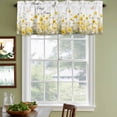 thumbnail image 4 of 2 Pack Valances for Windows, Spring Yellow Floral Window Valances for Living Room/Bedroom/Bathroom, Farmhouse Country Flower Butterflies Light Filtering Kitchen Curtain Valance 42"W x18" L, 4 of 9