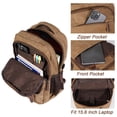 thumbnail image 3 of Mochila para portátil LUNLOPIK Canvas Vintage 15.6" USB Marrón, 3 of 6