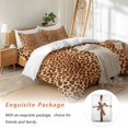 thumbnail image 7 of Wild Leopard Bedding Duvet Cover Set King Size 4 Pieces Animal Skin Pattern Vintage Leopard Bedding Set with Zipper Closure, 1 Comforter Cover 92x106 Inches 1 Flat Sheet & 2 Pillow Cases, 7 of 7