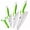 Green White, variant on Ceramic Knife Set with Cover and Peeler, 3/4/6 Inch White Paring Knives for Kitchen, Ultra Sharp Kitchen Knives for Fruits Vegetables