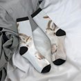 thumbnail image 5 of Vsdgher White Reindeer Portrait Crew Socks for Men & Women, Breathable Casual Athletic Ankle Socks, 5 of 6