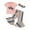 Pink, variant on Aojekbee Kids Girls Western Outfits Cow/Horse Print Short Sleeve T-Shirt and Elastic Flare Pants Headbands Set 3 Piece Clothes