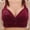 Wine A, variant on TAGOLD Womens Summer Plus Size Bra,Women's Lace With Solid Color Sexy Double Breasted Push Up Bra