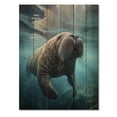thumbnail image 3 of Designart "Oceanic Wanderings of the Walrus I" Animals Print on Natural Pine Wood, 3 of 5
