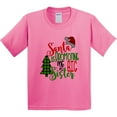 thumbnail image 3 of Inktastic Santa is Promoting Me to Big Sister Green Plaid Tree Youth T-Shirt, 3 of 5