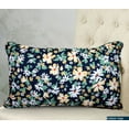 thumbnail image 2 of Cpzy Trends 12''x20'' Blue Floral Polyester Throw Pillow, Waterproof, 2 of 3