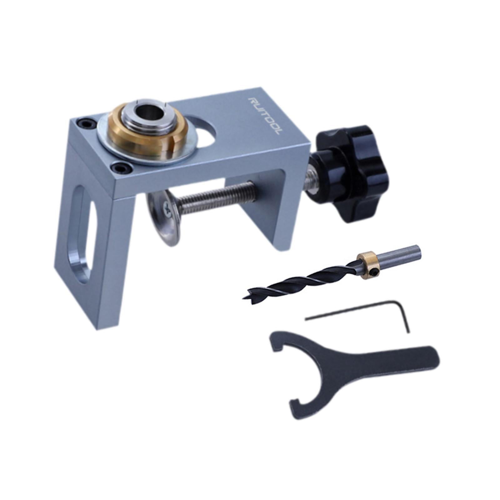 Colaxi Self Centering Dowel Jig Set Drill Guide Jig Drill Positioners Portable Carpentry Handheld Wood Dowel Jig Pocket Hole Jig Kit 8mm Set