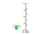 thumbnail image 6 of AoneJewelry 1.00 Carat Emerald Shape Created Emerald and Diamond Ring In 10K Solid Rose, White & Yellow Gold, 6 of 6