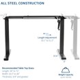 thumbnail image 2 of Uplite Manuel Stand Up Desk Frame with Hand Crank System for 34 to 71 inch Table Tops Ergonomic Height Adjustable Standing Desk Base 2 leg Workstation (Frame Only), 2 of 5