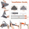 thumbnail image 4 of Oraknie Wall Mop Wall Cleaner With Long Handle 360° Rotating Microfiber Dust Washable Mop With 6 Replacement Pads And 25" To 85" Extension Pole For Floor Ceiling Window Wall Clea,1 Set X Mop, 4 of 8