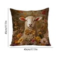 thumbnail image 3 of Uutvery Easter Themed Throw Pillow Cover 18x18 Inch, Polyester Decorative Cushion Case for Sofa Bedroom Car, Machine Washable Holiday Home Decor, 3 of 6