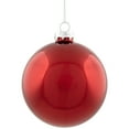 thumbnail image 6 of Northlight 2-Finish Christmas Glass Ball Ornaments - 4" (100mm) - Red - 4ct, 6 of 9