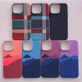 thumbnail image 2 of Matte Karbon Back Case For iPhone 15 14 13 12 Pro Max Patterned cloud Hard pc+Metal Back Case Slim Cover For Magsafe Case, 2 of 5