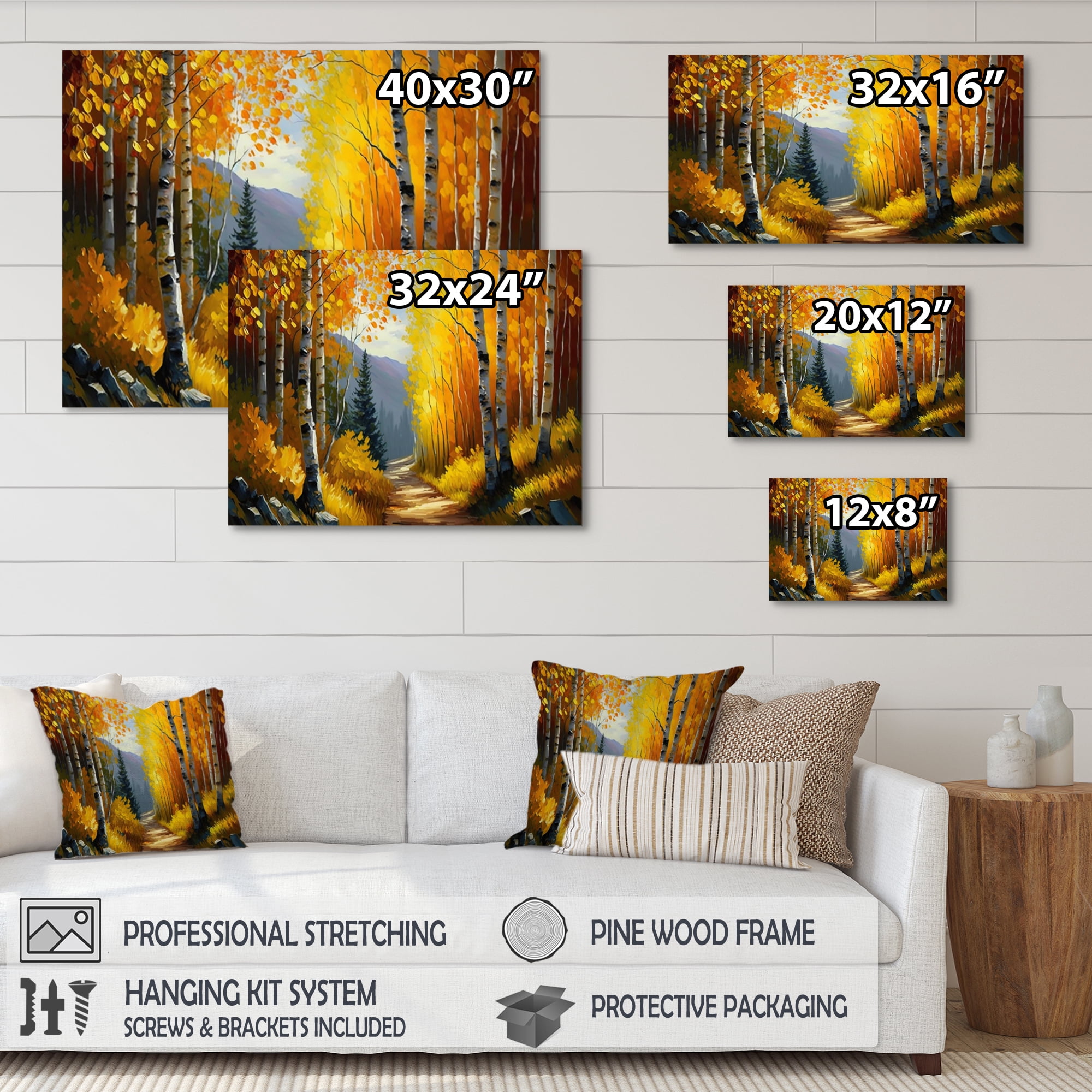 Designart Path Into The Forest II Canvas Wall Art