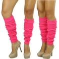 thumbnail image 5 of ToBeInStyle Women's Knit Long Iconic 80s Acrylic Leg Warmers - Hot Pink - One Size, 5 of 6